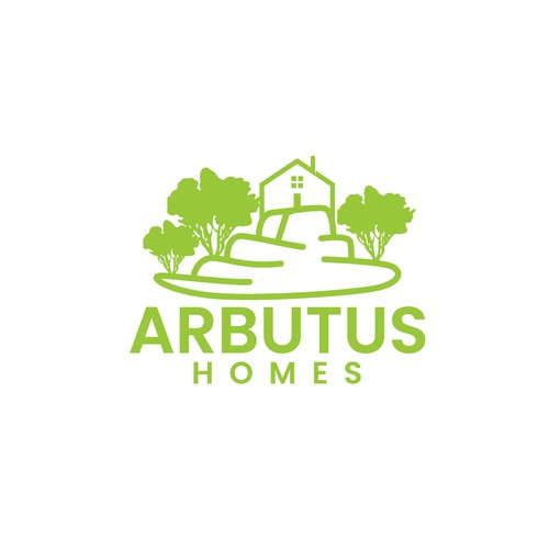 Design di Real estate company needing a powerful logo showcasing an Arbutus Tree silhouette with a home beside, include a mountain di Rekker