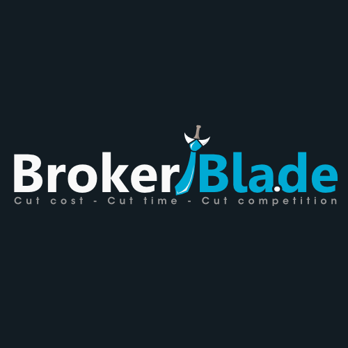 Saw blade logo with the title 'Broker Blade'