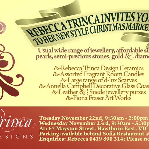 Help Rebecca Trinca Designs with a new design Réalisé par Mihai Niculae