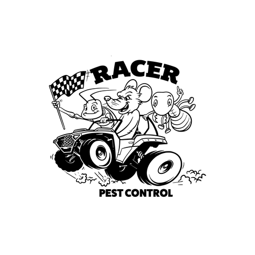 Design a cartoonish "Racing Pest at finish line" to promote our new pest control company Design by jagokandank