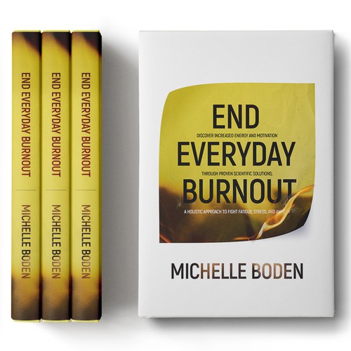 Book cover to End Everyday Burnout and grab the attention of multi-tasking 25-58 year old women Design by Wizdiz