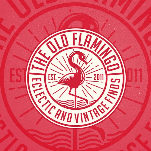 Create hip logo for THE OLD FLAMINGO that specializes in eclectic, vintage, upcycled furniture finds Design von Wintrygrey