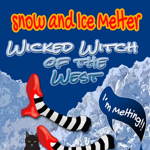 Product Packaging for "Wicked Witch Of The West Snow & Ice Melter" Design by Kristin Designs
