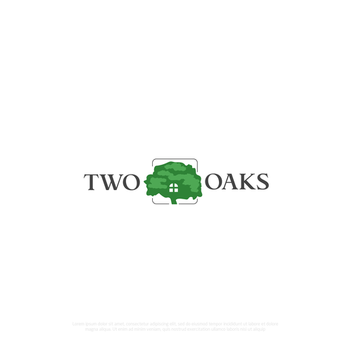 Construction, 3 business owners, use the work TWO oaks in our logo , very bold and intense  graphic Design by FlexArt