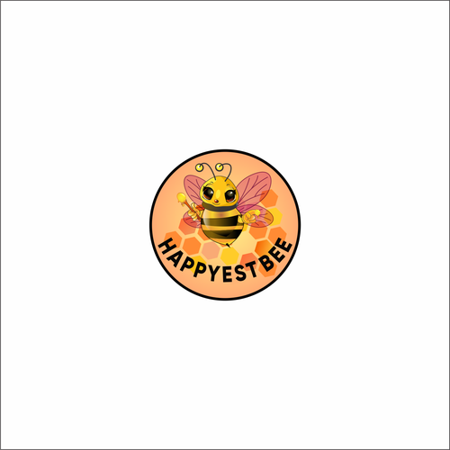 Design a cute, happy logo for Happiest Bee. Design réalisé par sasa spasojevic