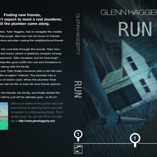 Create an awesome book cover for a middle-grade boys adventure story, Run! Design by Matteo Paviotti