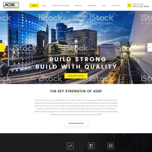 Construction Company Website Design Design réalisé par Bright_Designer