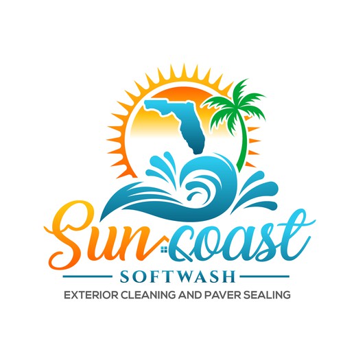 A logo for a softwash company that is appealing and inviting Diseño de Operation Design