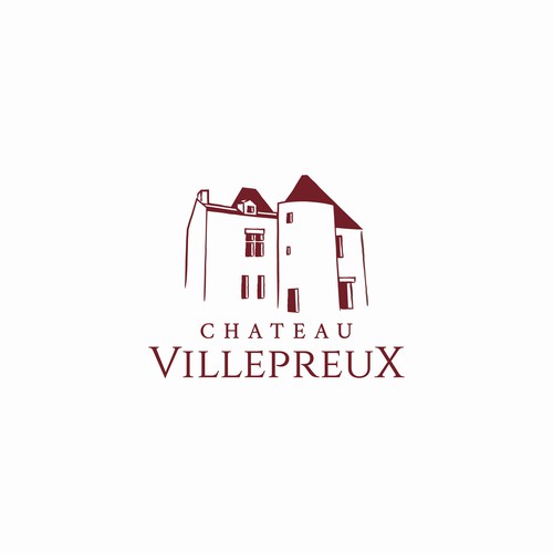 Modern new logo for French chateau and vineyard-ontwerp door desi9nart