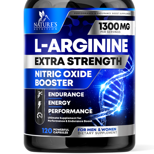 Powerful L-Arginine Capsules Design Needed for Nature's Nutrition Design by rembrandtjurin