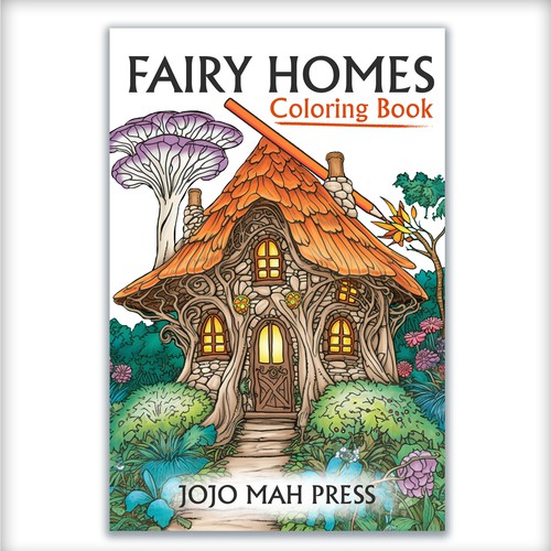 Fantasy Coloring Book Cover Contest For the Bold Design by N&N Designs