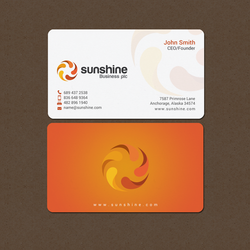 Sunshine | Business card contest