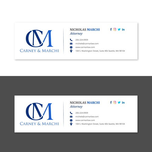 Signature Block for a Modern Law Office Design by korban