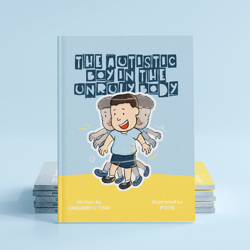 Design a playful children's book cover to teach people about autism Design by Sara Sameh Yousef