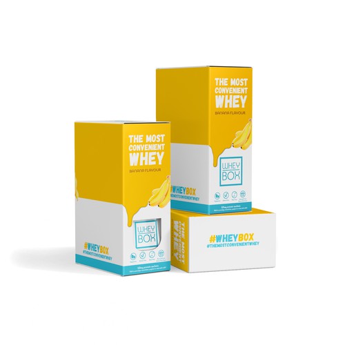 Design a retail case for our whey protein sachets Design by syakuro