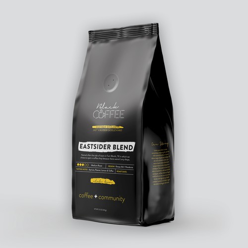 Black Coffee Bags Design by KimLathe