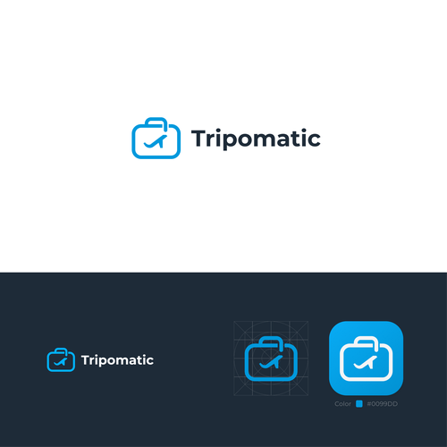 New logo for rebranding a trip planning app Design by Kr8v.in