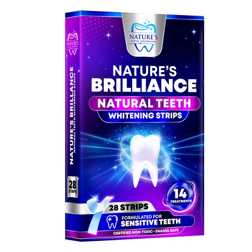 Natural Design Needed for Nature's Brilliance Whitening Strips Design by rembrandtjurin