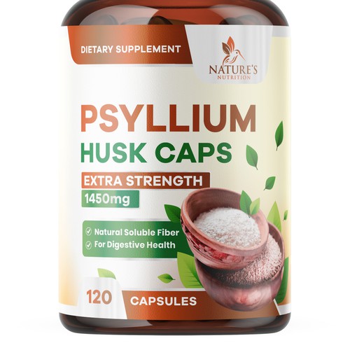Natural Psyllium Husk Capsules Design needed for Nature's Nutrition Design by rashedhannan