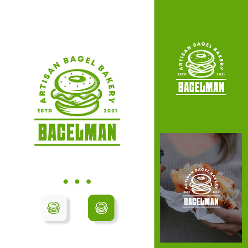 Design a cool new logo for an established bagel bakery Design by MotionPixelll™