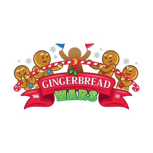 Create a fun and playful logo for Gingerbread Wars -- a holiday event company! Design by JoacoDesigns