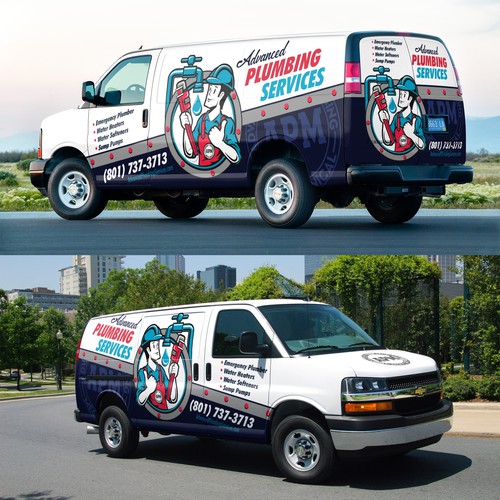 Looking for an eye catching Plumber van wrap Design by Nadun Prabodana