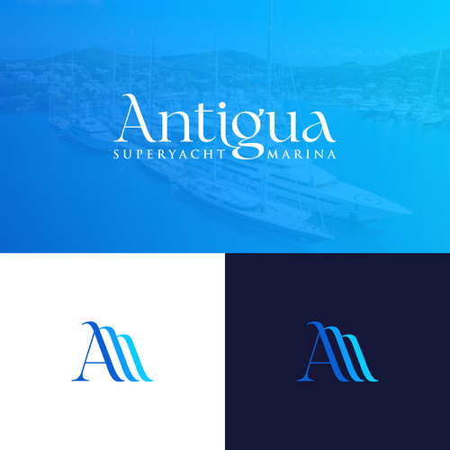 Logo for Antigua Superyacht Marina Design by Nara✎