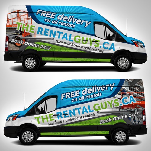 Crazy eye catching Van Wrap for Online tool and equipment rental ...