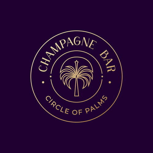 Luxury and modern Champagne Bar logo Design by Gobi Ravichandran