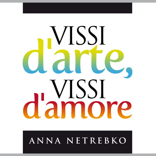 Illustrate a key visual to promote Anna Netrebko’s new album Diseño de D'Maria