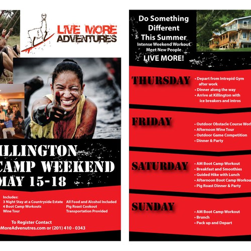 Flyer for weekend boot camp | Postcard, flyer or print contest