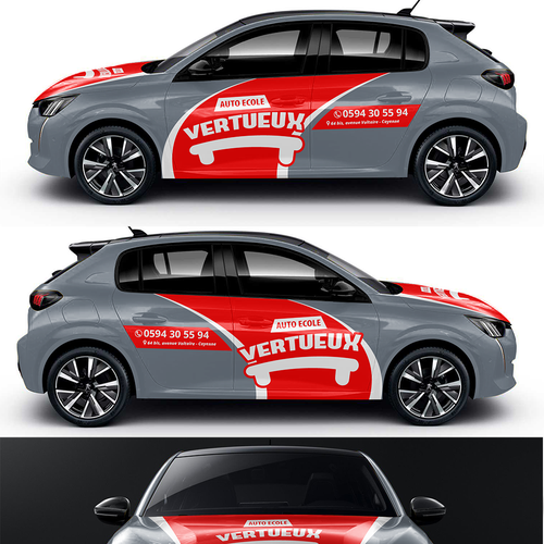 Simple Classy car design for a company that teach people how to drive Design by theANUNGs