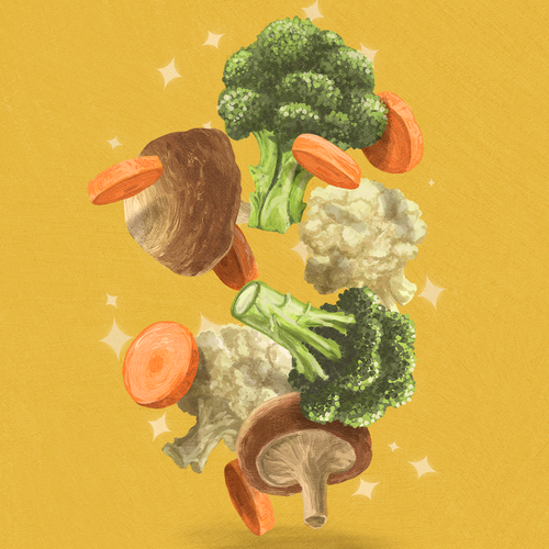 Vegetable Food Collage-ontwerp door -Z-