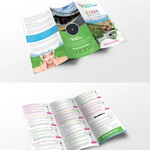 Design a brochure for IV Therapy at Sudbury Med Spa, FULL CONTENT PROVIDED Design by mou*7