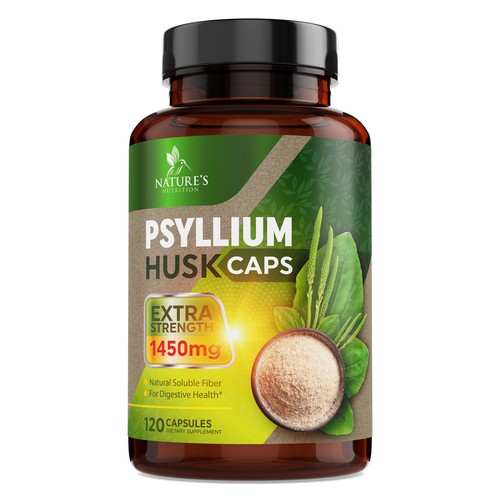 Natural Psyllium Husk Capsules Design needed for Nature's Nutrition Design by gs-designs