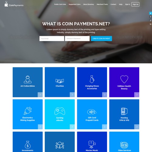 Coinpayments.net Bootstrap 3-Compatible Deisgn Contest Design by KashiArts