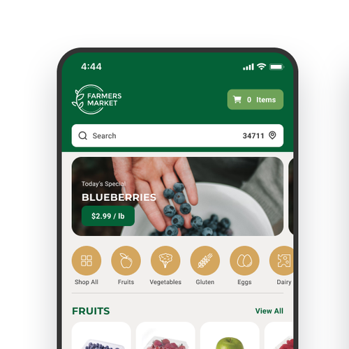 Farmers Market App Réalisé par Mrgn Studio®