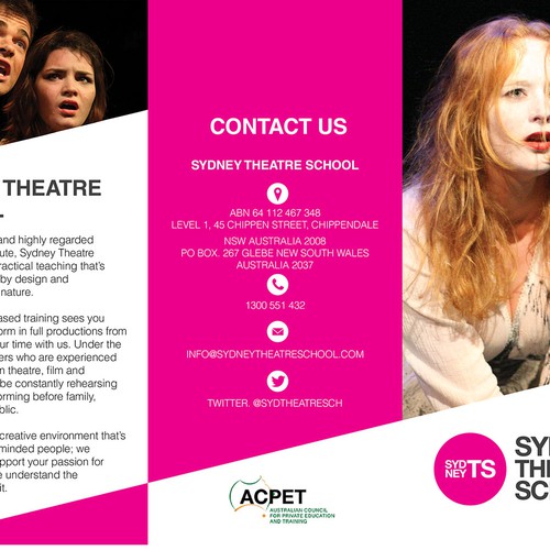 Sydney Theatre School Brochure Design por shoosh75