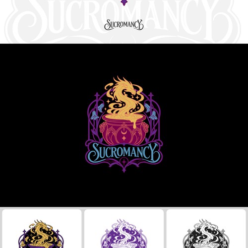 Goth art nouveau candy company logo