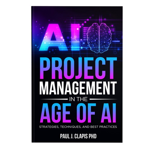 Simple, professional cover for a business book about Artificial Intelligence Design by anisha umělec