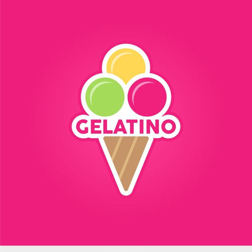 We need a creative interesting logo for gelato shop "Gelatino" Design réalisé par rocketstudio