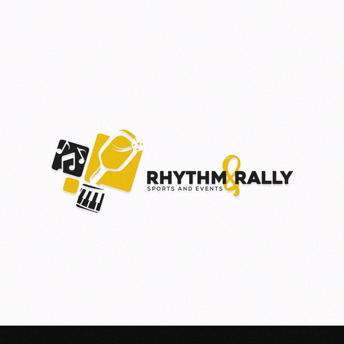 Music Meets Pickleball! Cool, musical logo for sports facility Design by Ángel R.