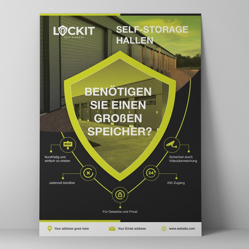 Gestalte ein Flyer Design für Selfstorage Hallen Design by a y a n