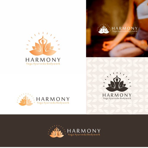 Inspiring Logo Design for a Yoga Studio called "Harmony" Design by InkSay Design