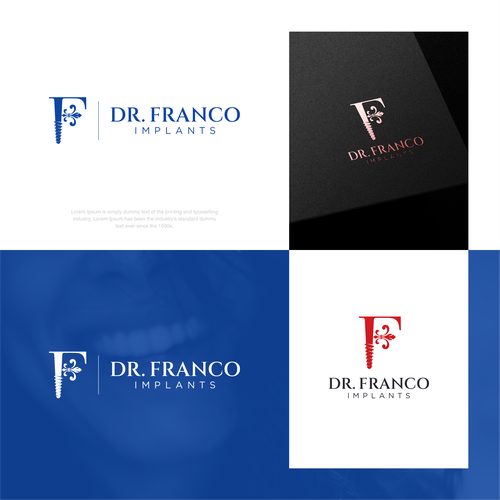 Luxury Dental Implant Logo Brand for World-Class Implant Surgeon appeal Patients and Other Doctors Design by evano.