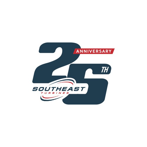 Modern 25th Anniversary Logo Design by OUATIZERGA Djamal