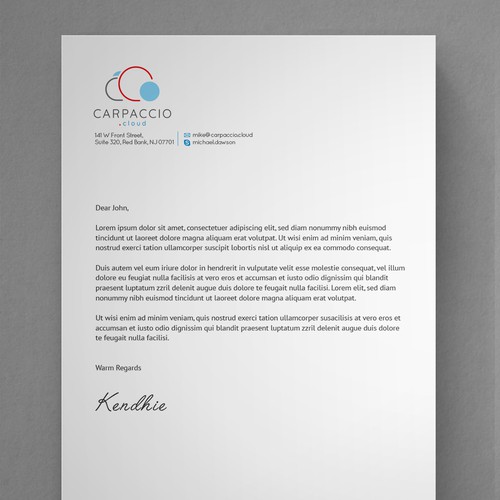 Give more muscle to research with graphic ID for CARPACCIO.cloud Design by kendhie