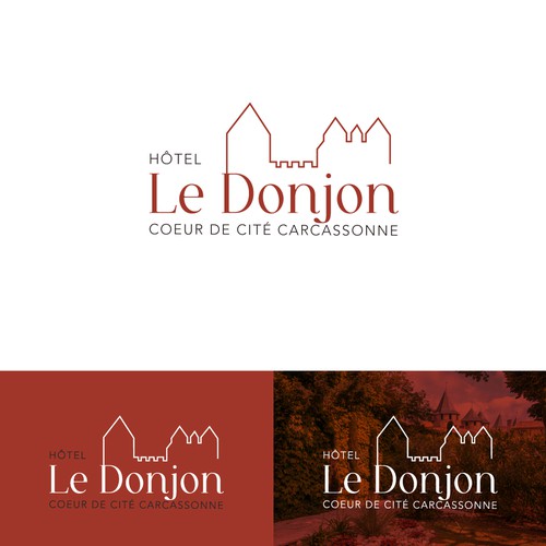 "Redesigner le nom d'un hôtel 4 étoile en plein coeur de la Cité de Carcassonne !" winning Logo design