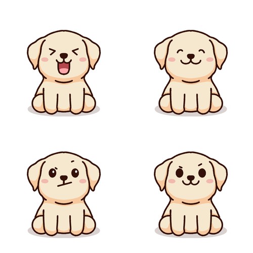 Collaboration team needs a fun mascot design of a Labrador dog Design by hartawan®