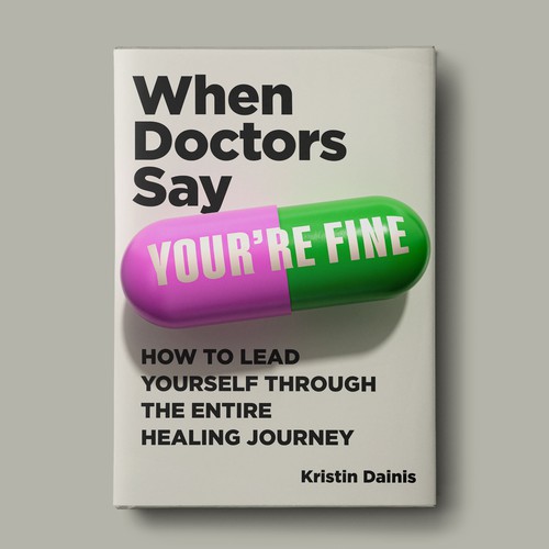 Design a bold book cover to help chronically undiagnosed patients find answers and heal. Design by anselmo.alef